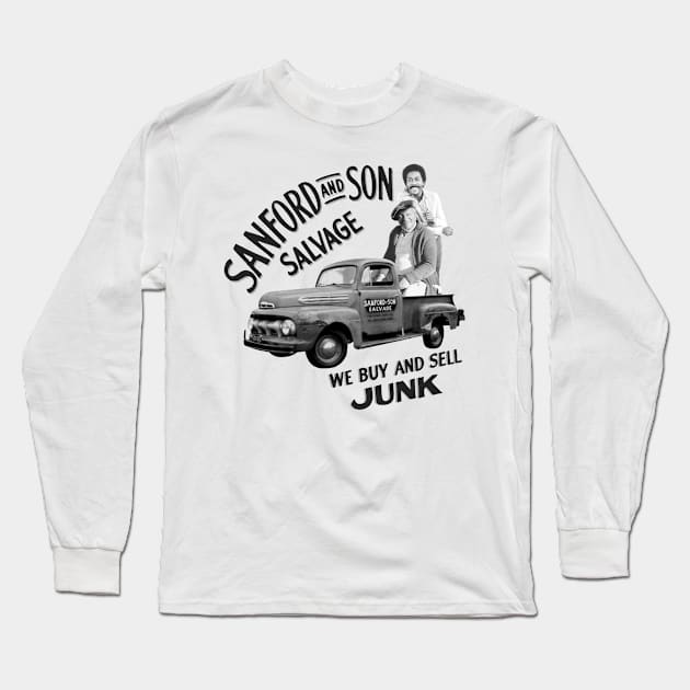 Sanford and Son Salvage Worn Truck Long Sleeve T-Shirt by Quadra^Maniac